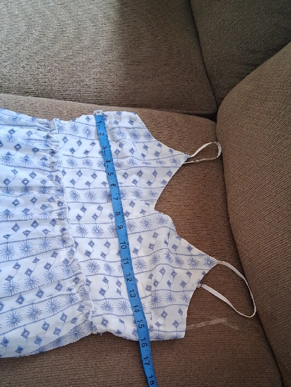miami White and Blue High-Low Sundress - Picture 6 of 9